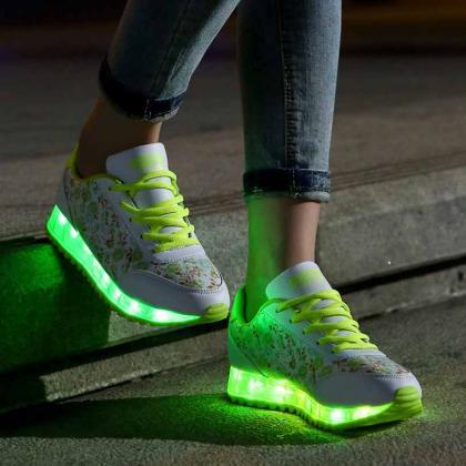 Fashion 7 Color Luminous Shoes For Women Led Light..